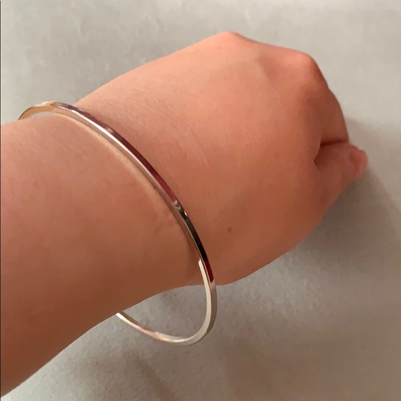 Large Silver Hoop Earrings - Picture 5 of 5